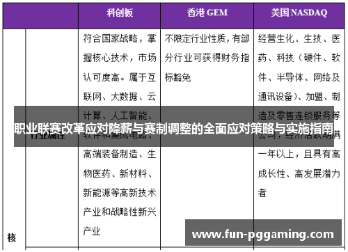 职业联赛改革应对降薪与赛制调整的全面应对策略与实施指南
